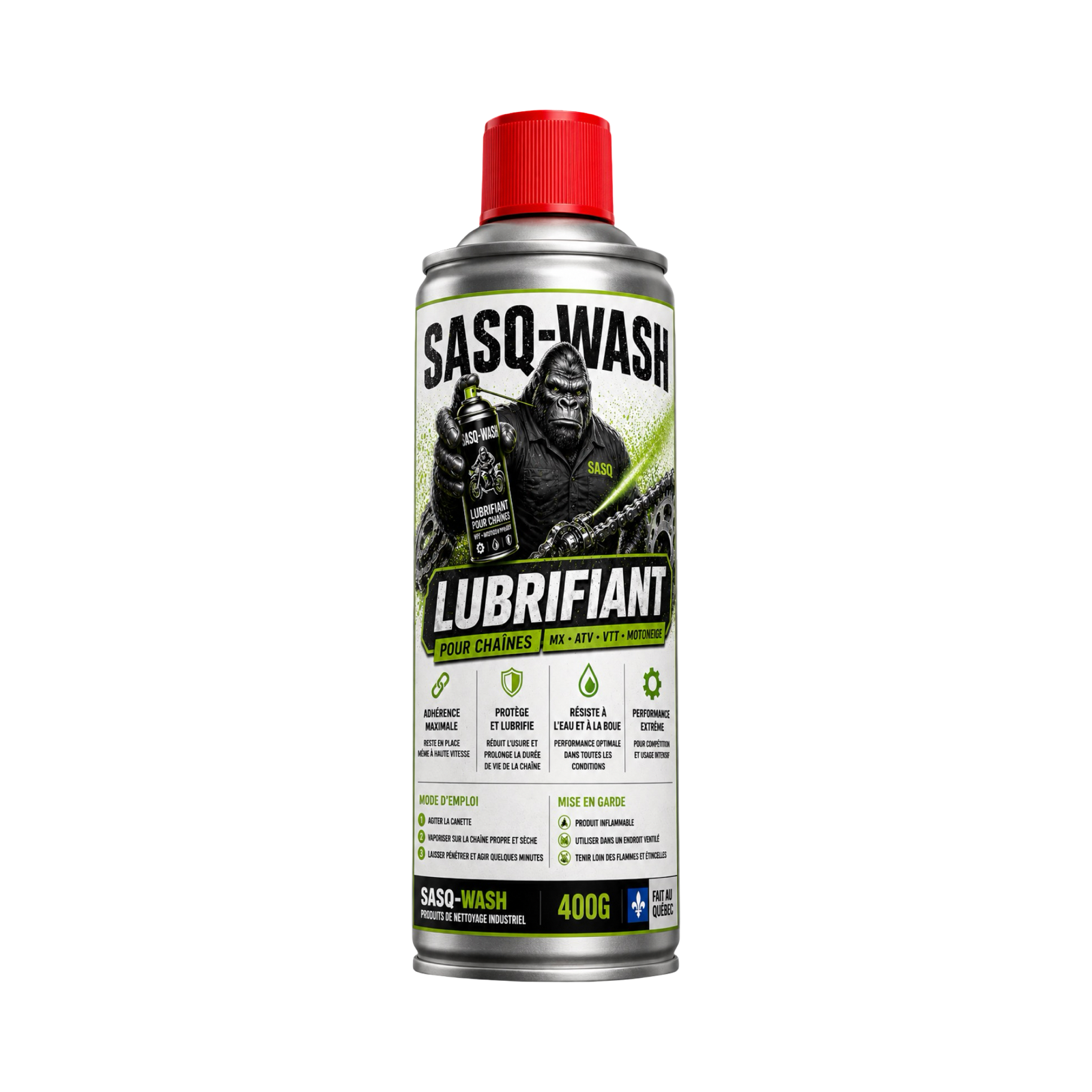 LUBRIFIANT POUR CHAINE - CANETTE - 400G