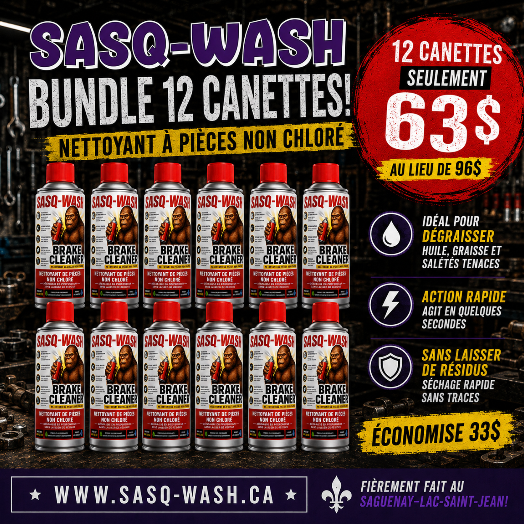 NETTOYANT À PIÈCES NON CHLORÉ - SPECIAL BUNDLE 12X