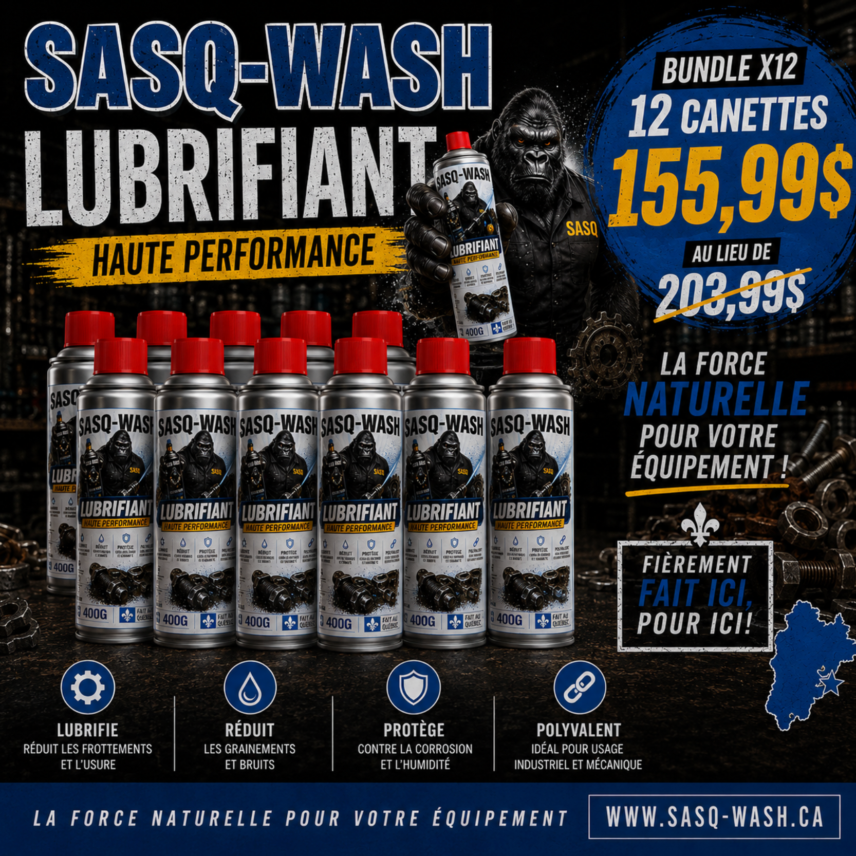 LUBRIFIANTS CANETTE - SPECIAL BUNDLE 12X